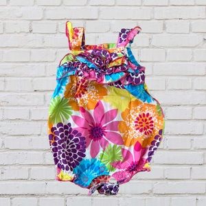 Carters Floral Romper, multicolor, summer newborn outfit